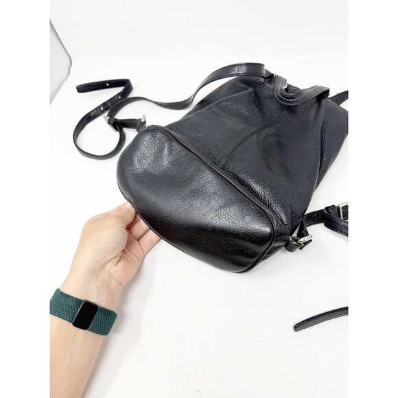 Coach Womens Park Leather Backpack Purse Drawstring Turnlock F24385 Black - Picture 8 of 8